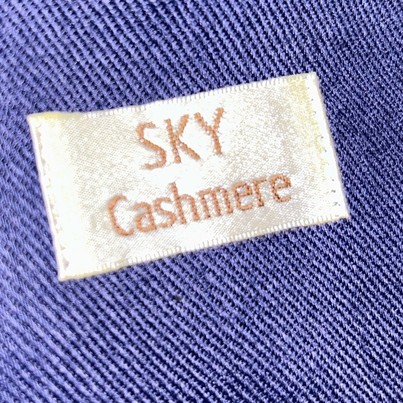 Sky Cashmere blue Virgin Wool Scarf 27x80 NWOT - Picture 2 of 4